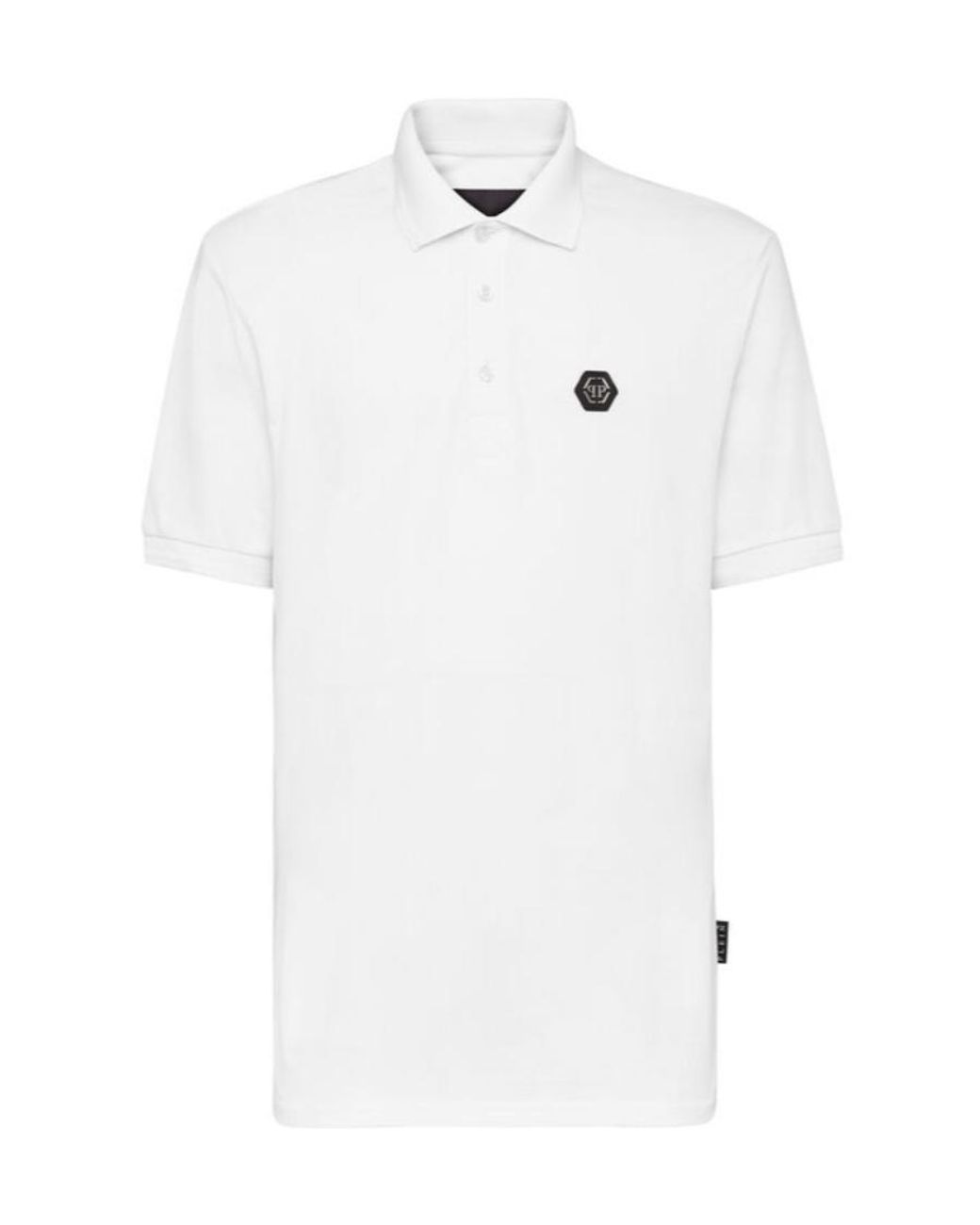 Philipp Plein White Logo Polo Shirt for men