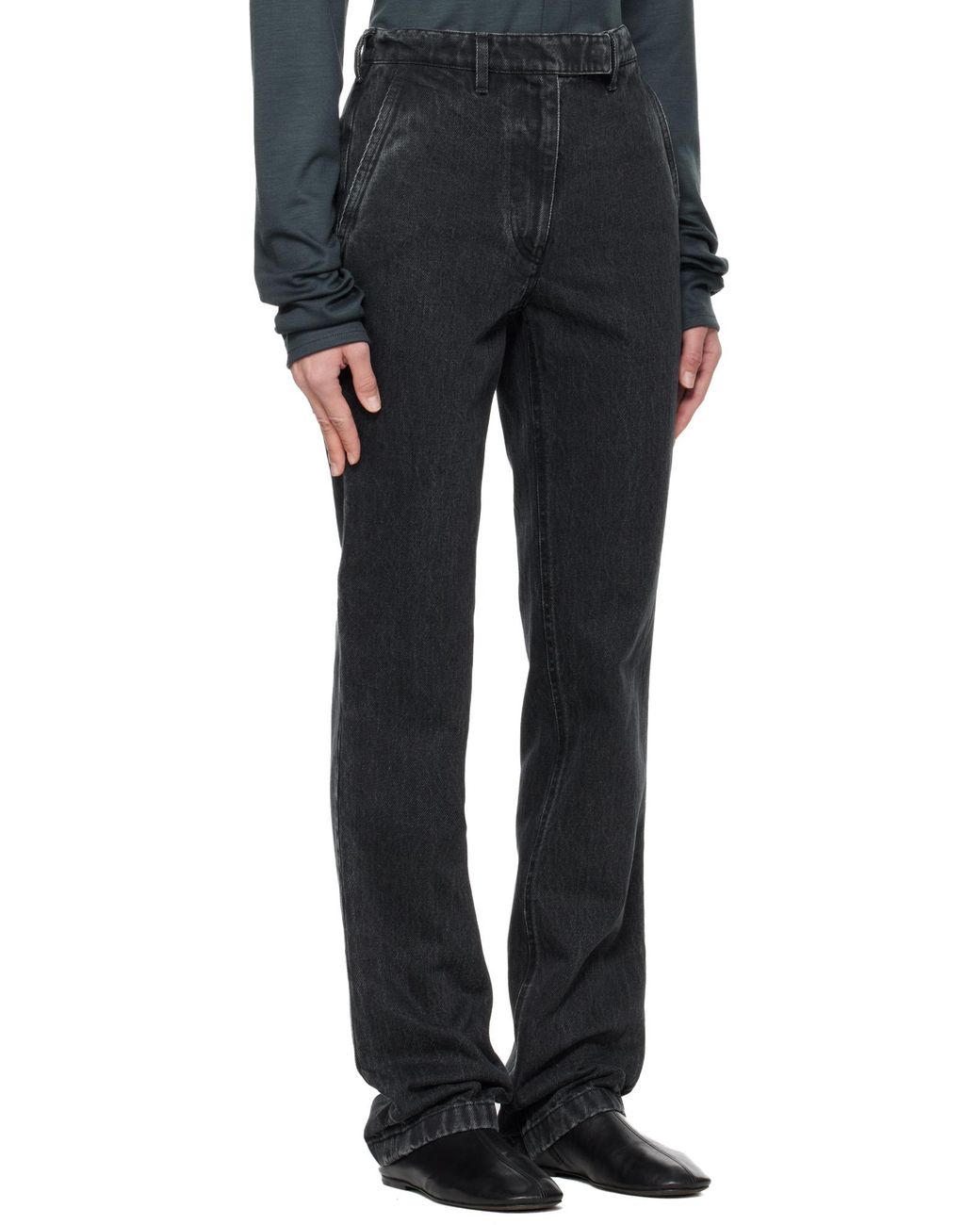 Rier Black Belt-Loops Jeans
