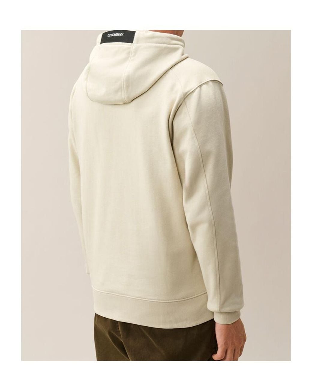 C P Company Gray Lens Detailed Drawstring Hoodie for men