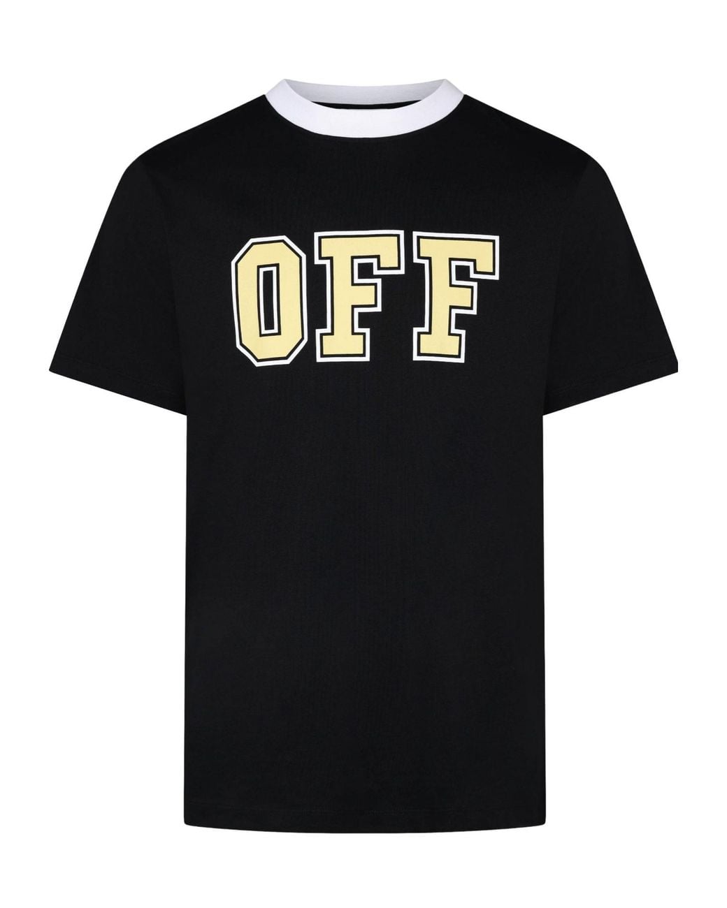 Off-White c/o Virgil Abloh Black Round-Neck Short-Sleeved Shirt for men