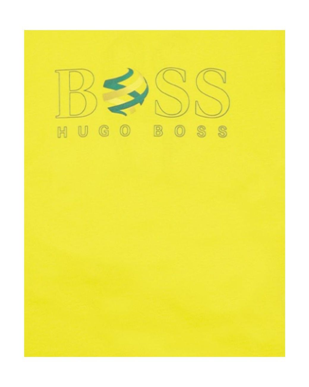 Boss Yellow T-Shirt With Round Neck And Short Sleeves for men