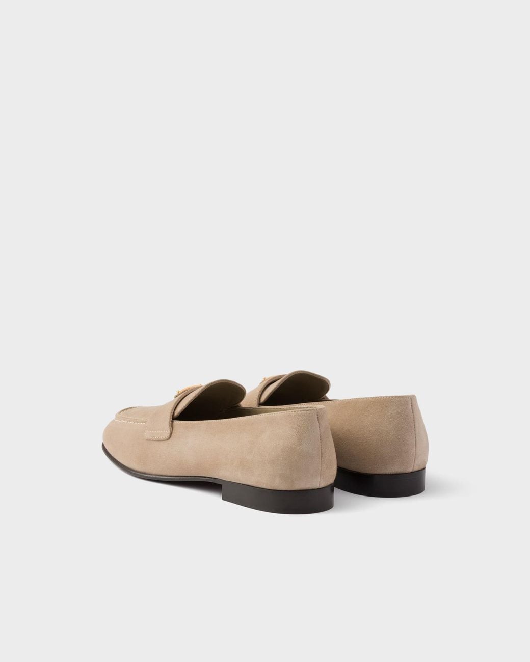 Prada Natural Suede Loafers