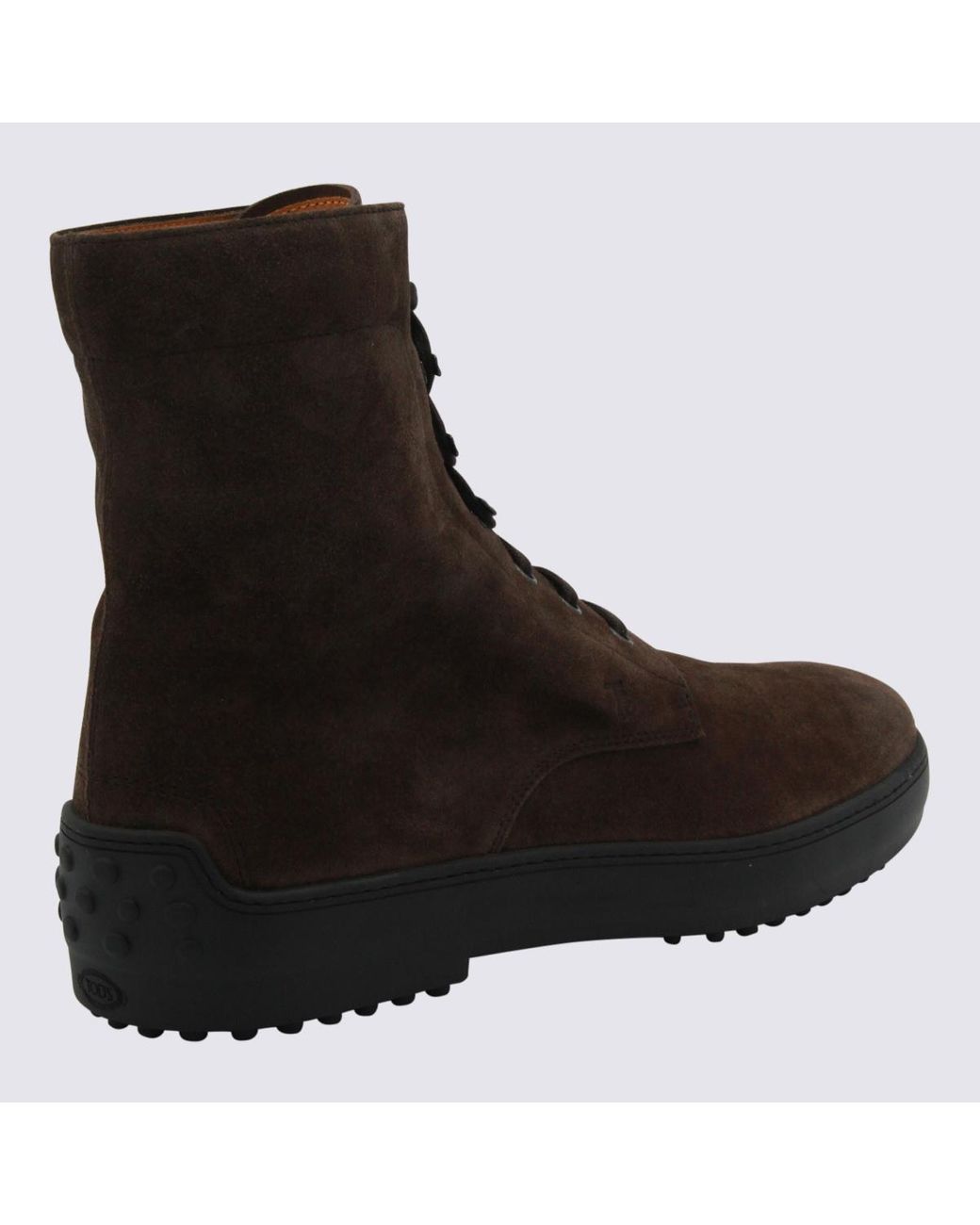 Tod's Black Lace-Up Combat Boots for men