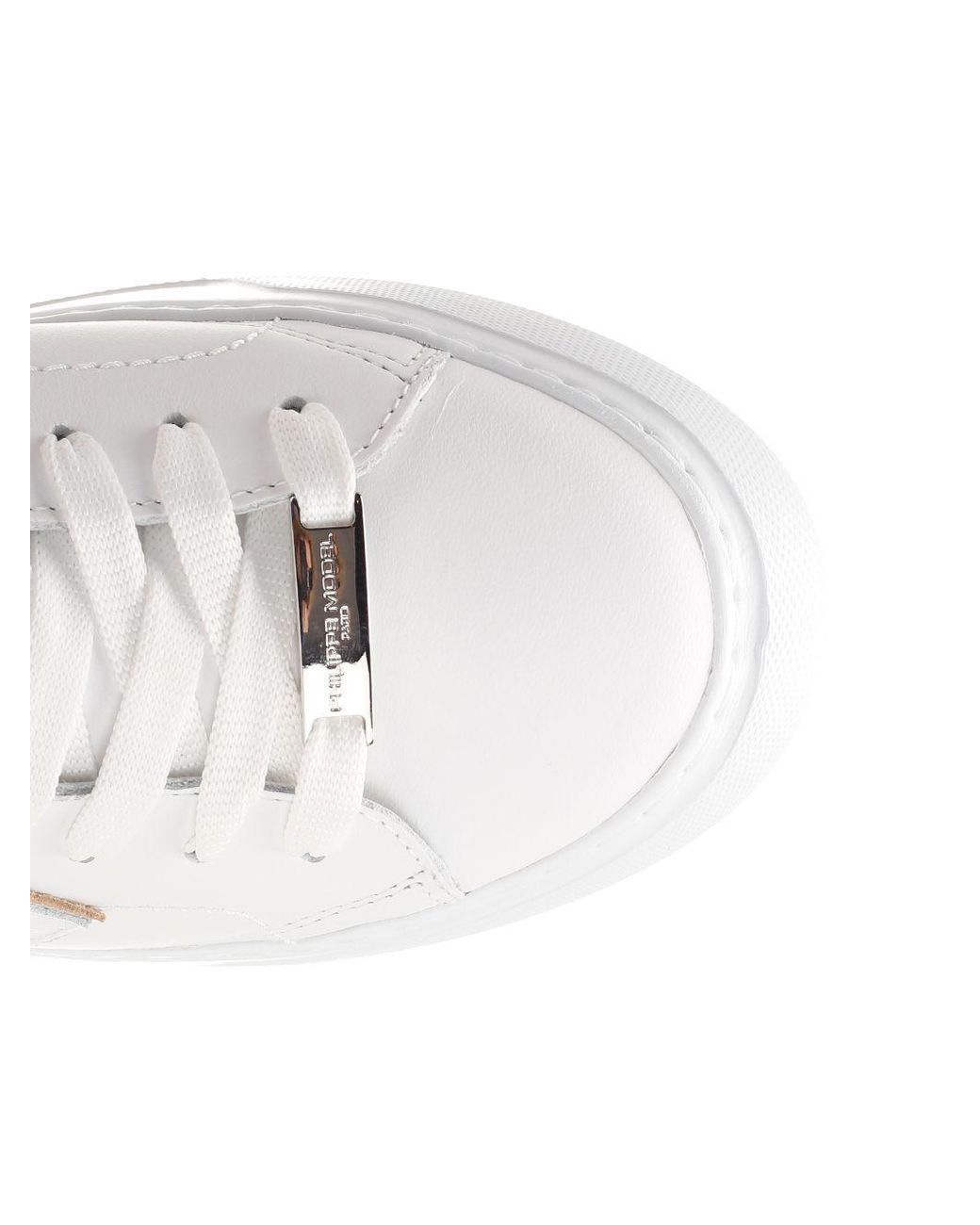 Philippe Model White Temple Low-Top Sneakers