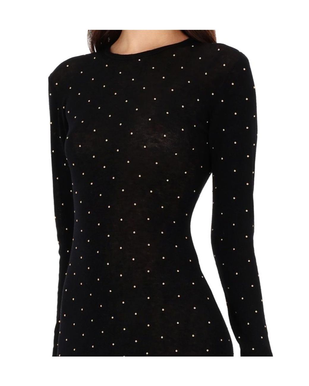 Rabanne Black Midi Second Skin Stud-Embellished Dress