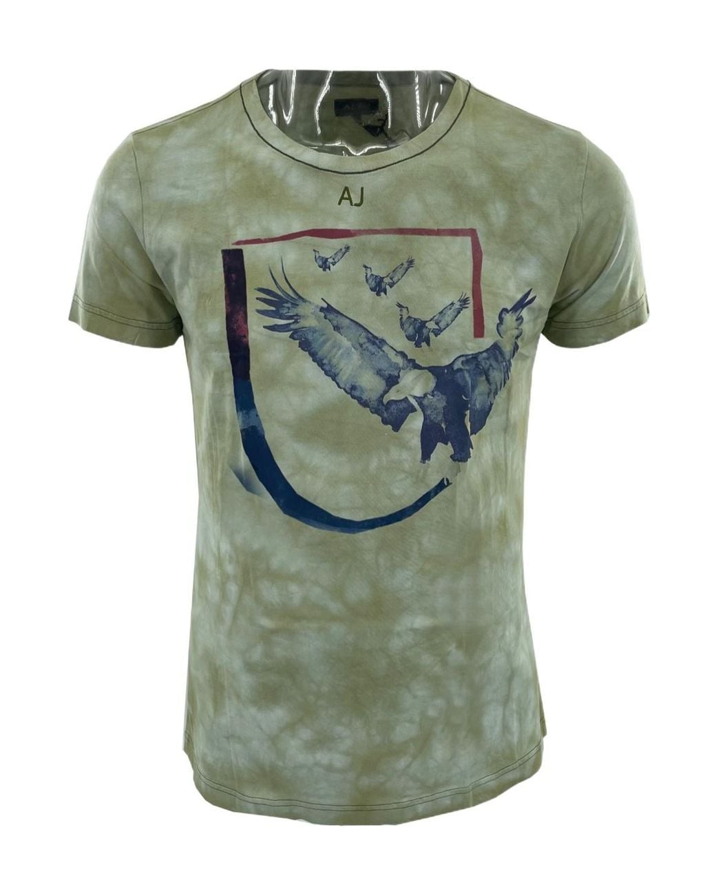 Armani Jeans Green Item O-Neck Short-Sleeved T-Shirt for men