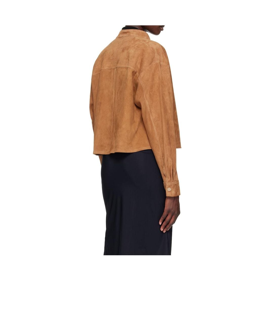 Nour Hammour Blue Long-Sleeve Jacket With A Stand-Up Collar