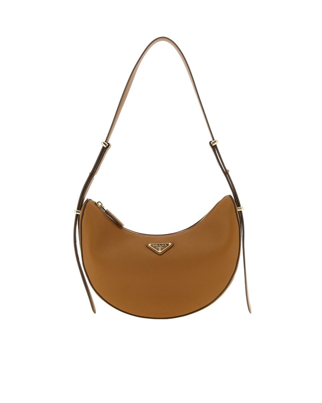 Prada White Arqué Calf Leather Shoulder Bag