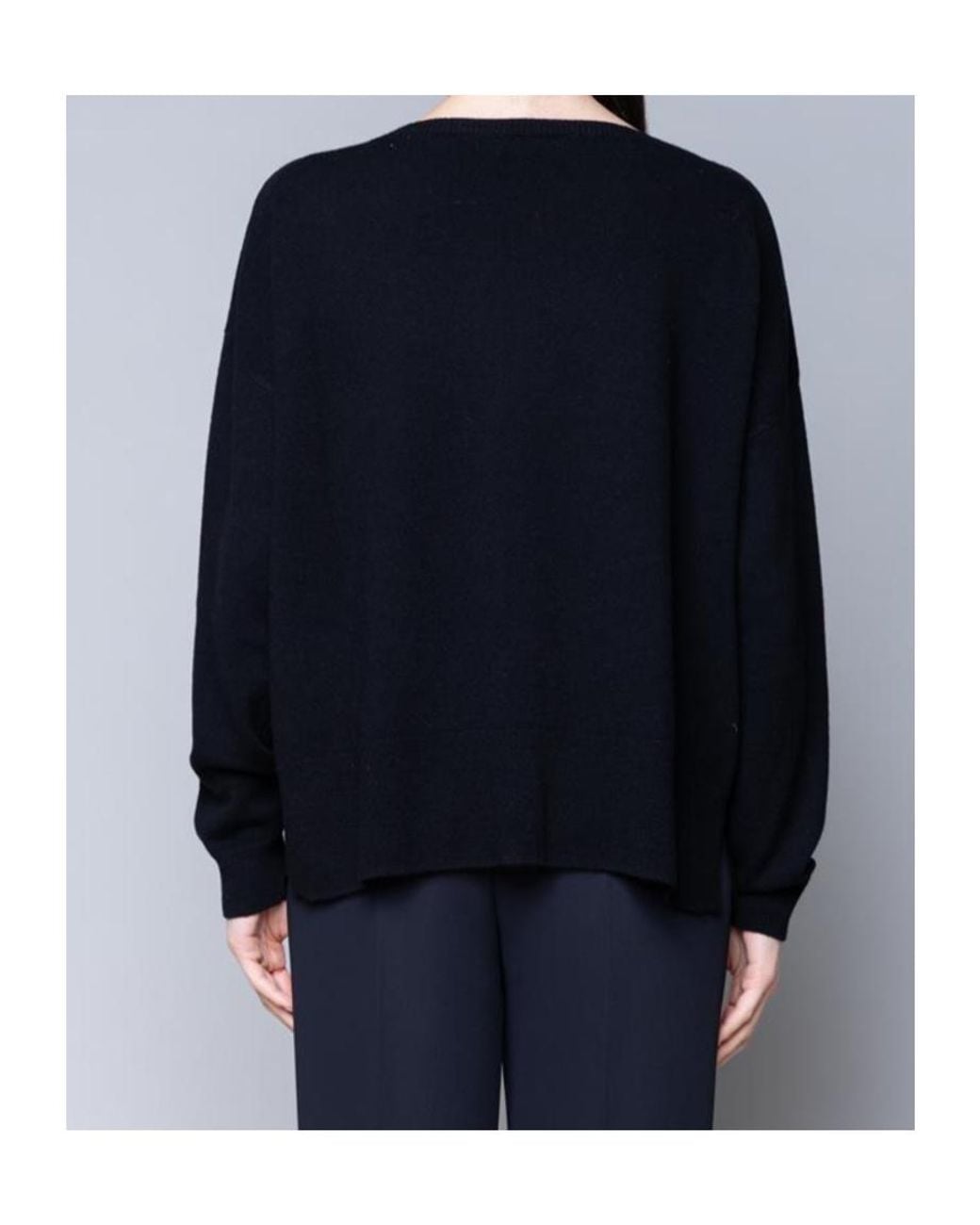 Kaos Black Boat Neck Sweater