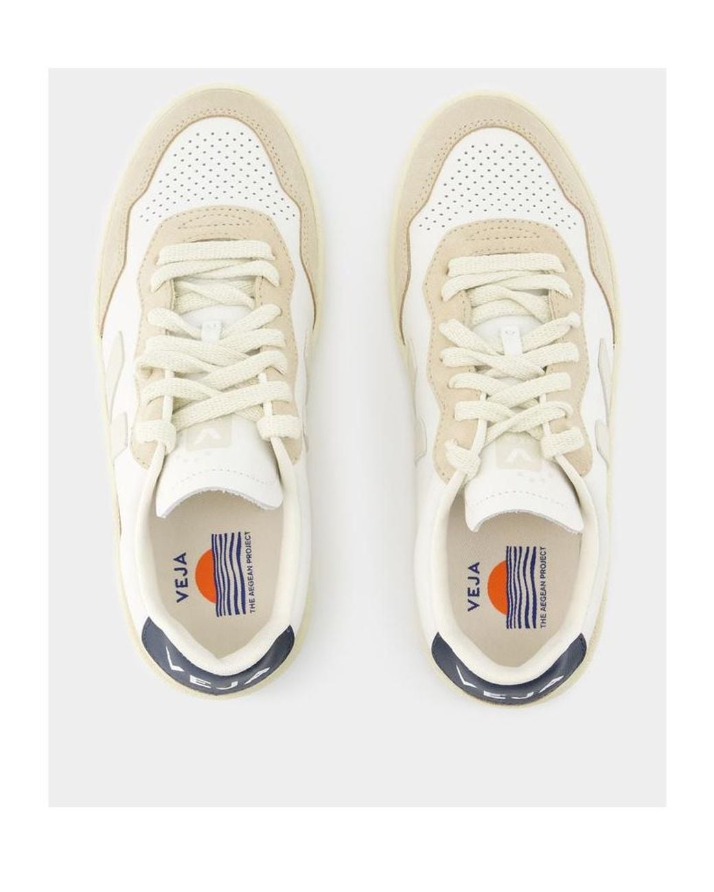 Veja Natural V-90 Lace-Up Sneakers for men