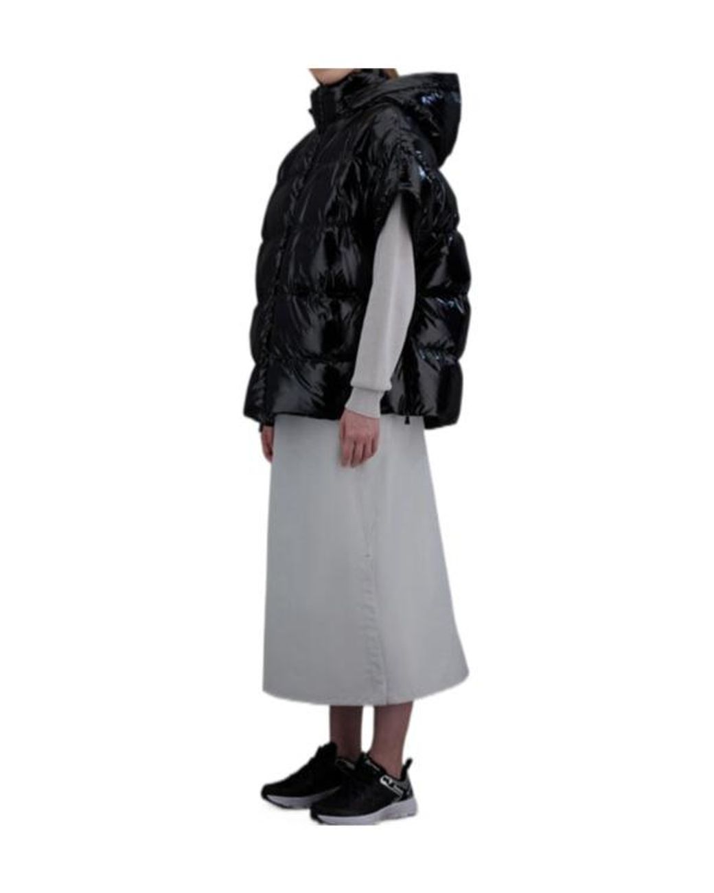 Herno Black Laminar Zip-Up High Neck Jacket