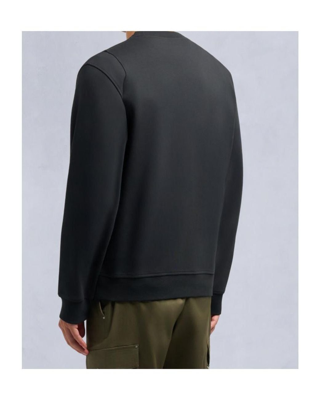 Moose Knuckles Black Dalon Crewneck Sweatshirt for men