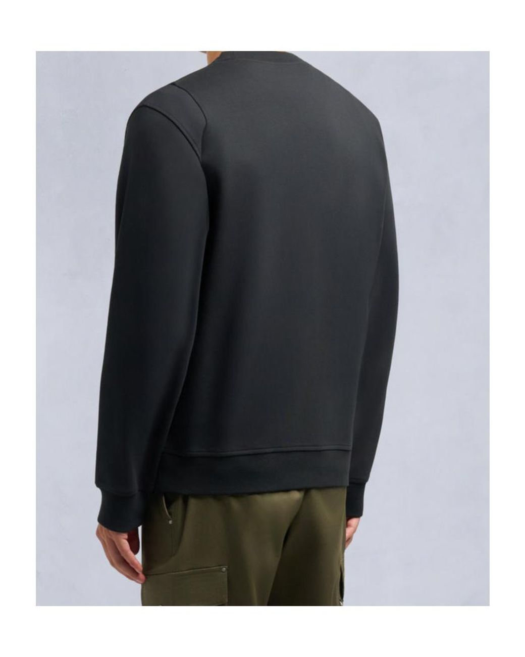 Moose Knuckles Black Dalon Crewneck Sweatshirt for men