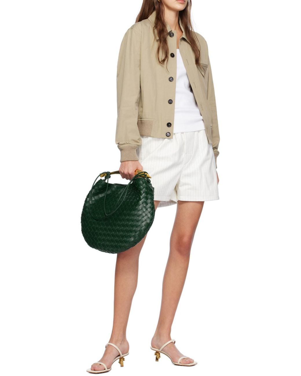 Bottega Veneta Natural Knot Detailed Mules