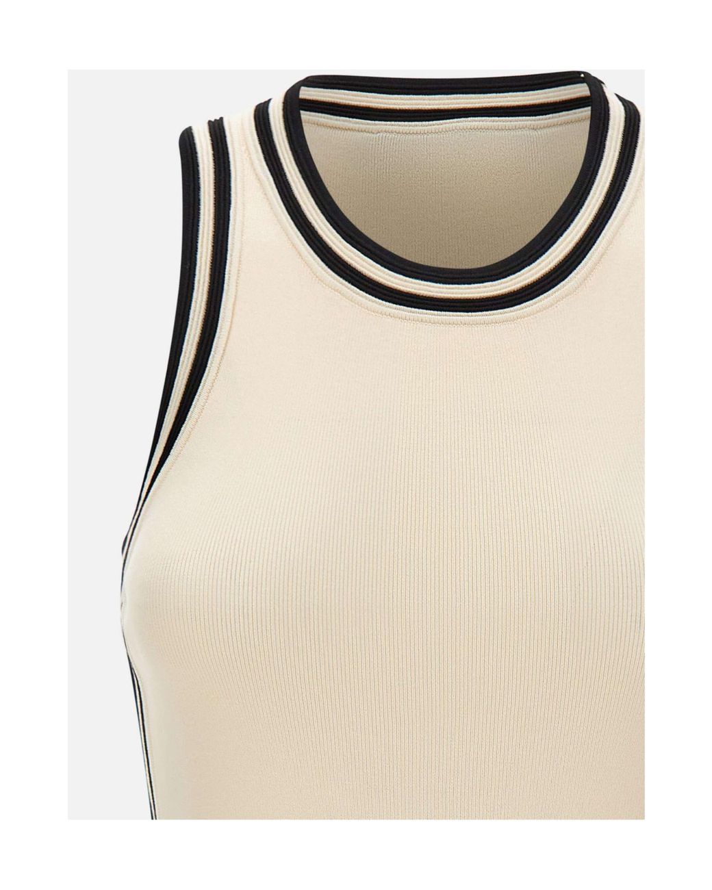 Kaos Natural Icona Cropped Knitted Top