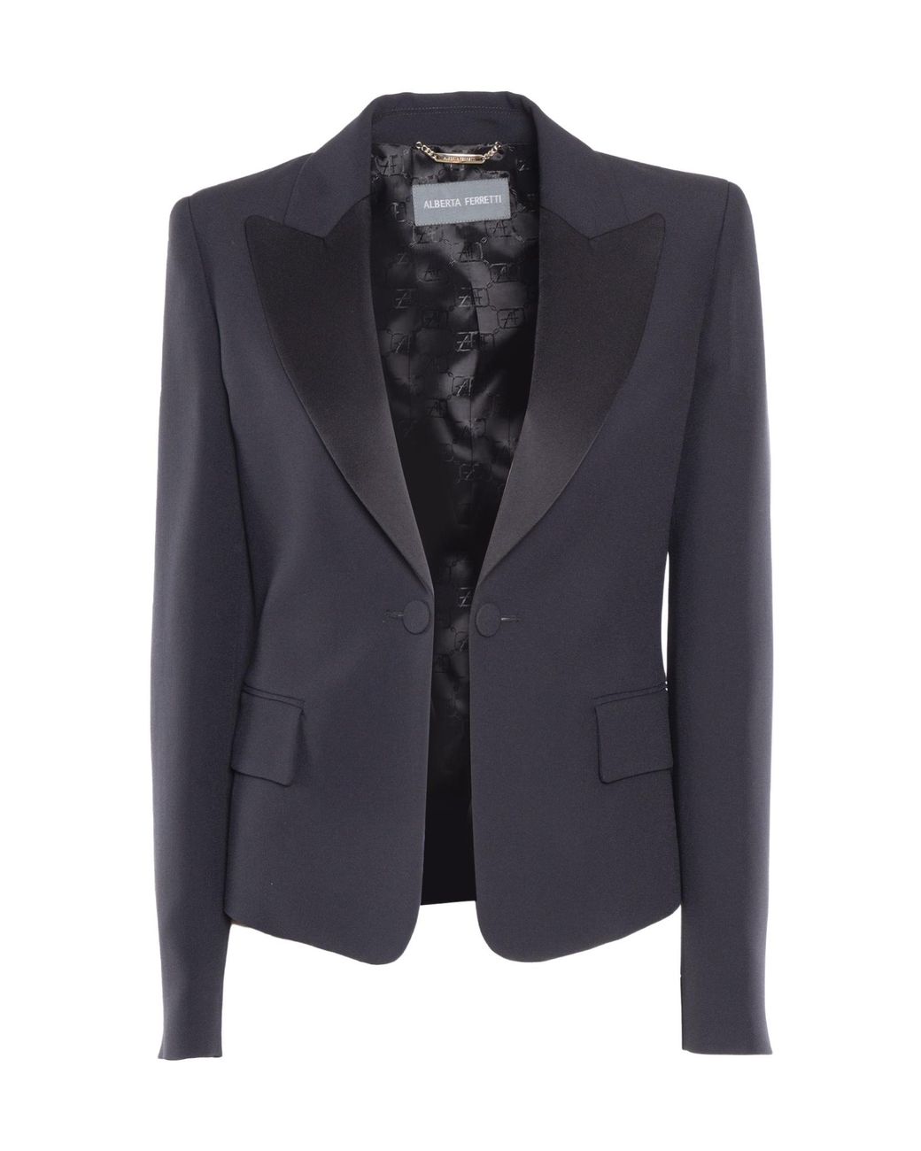Alberta Ferretti Blue Long-Sleeved Suit Coat
