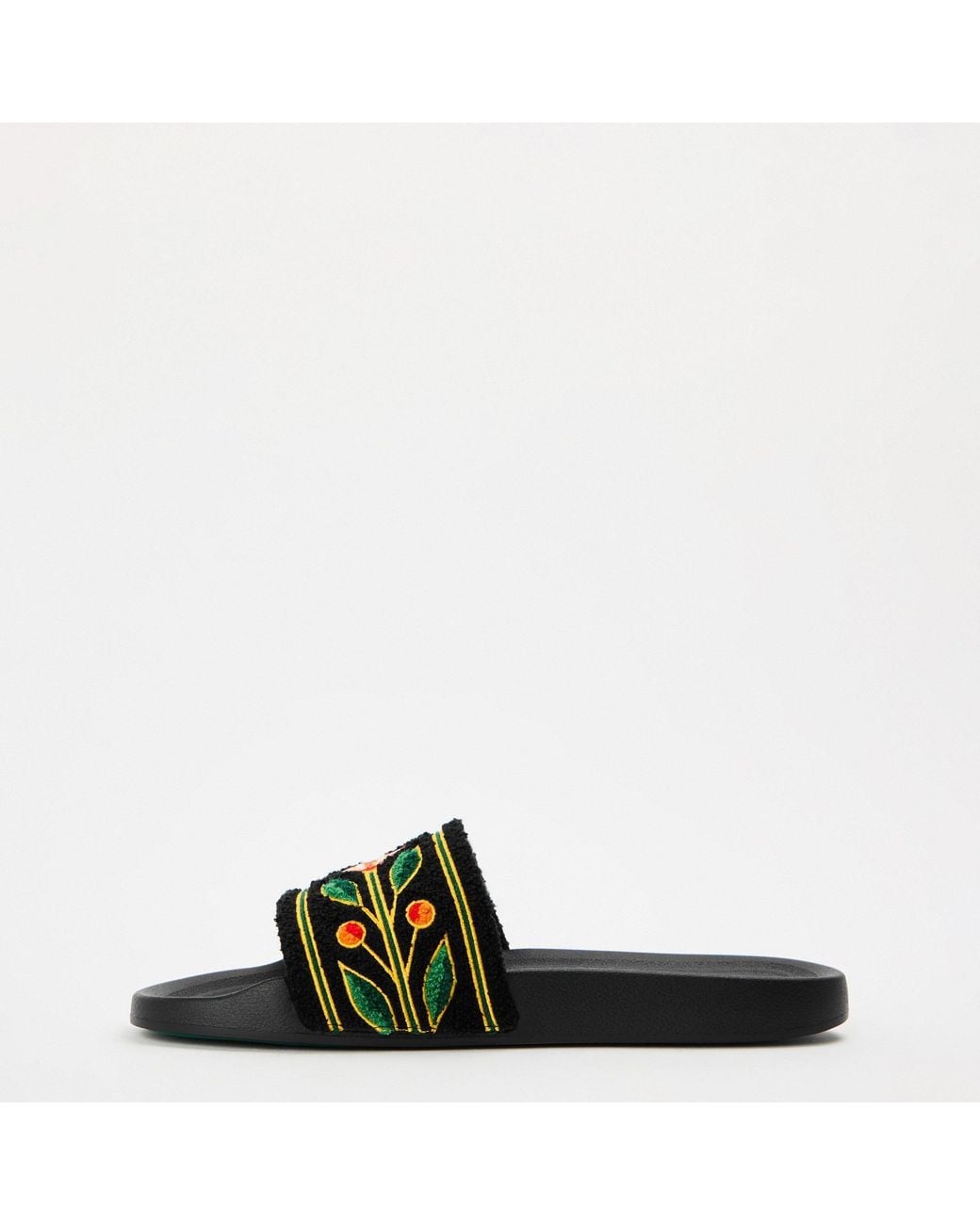 Casablanca Black Logo Slippers for men