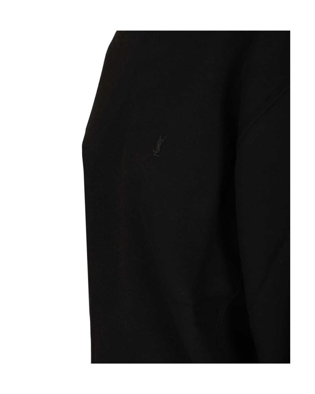 Saint Laurent Black Cassandre Crewneck Sweatshirt