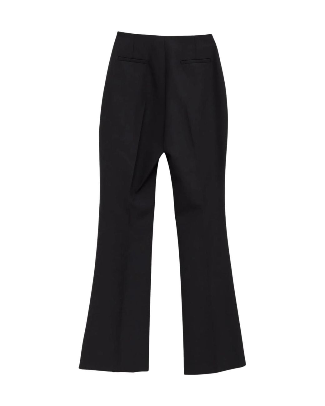 Frankie Shop Black Pintuck Flared Trousers