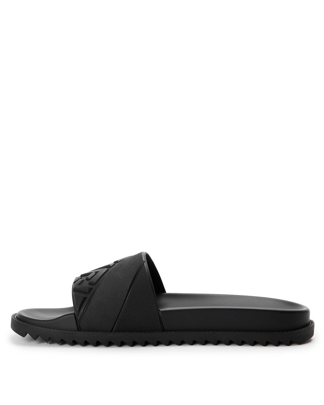Fendi Black Solid Color Slippers for men