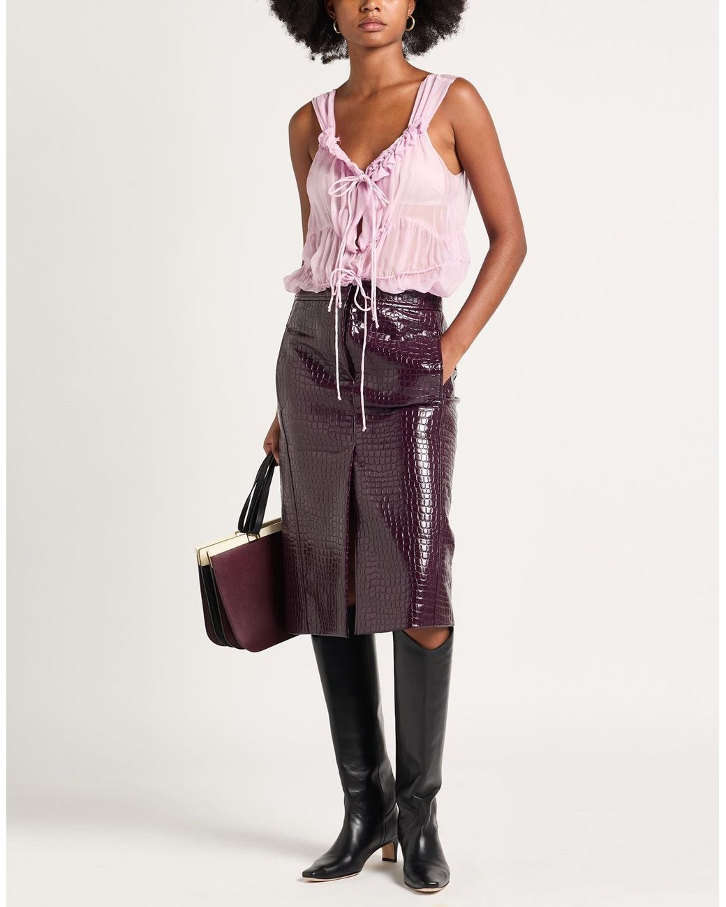 Maison Margiela Pink Minimalist Sleeveless Chiffon Dress