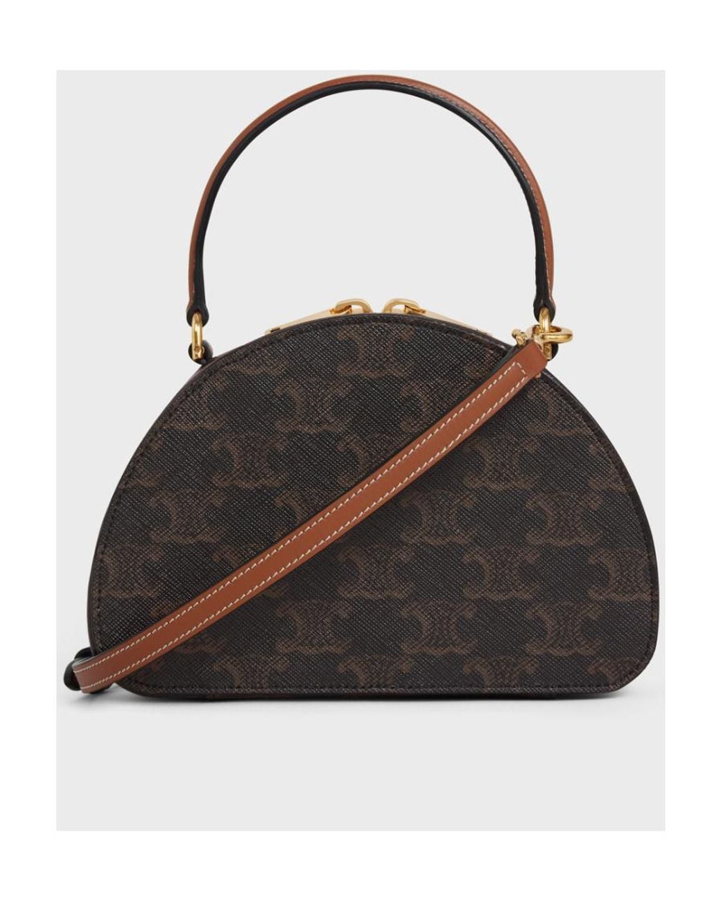 Céline Black Half Moon Case Cuir Triomphe