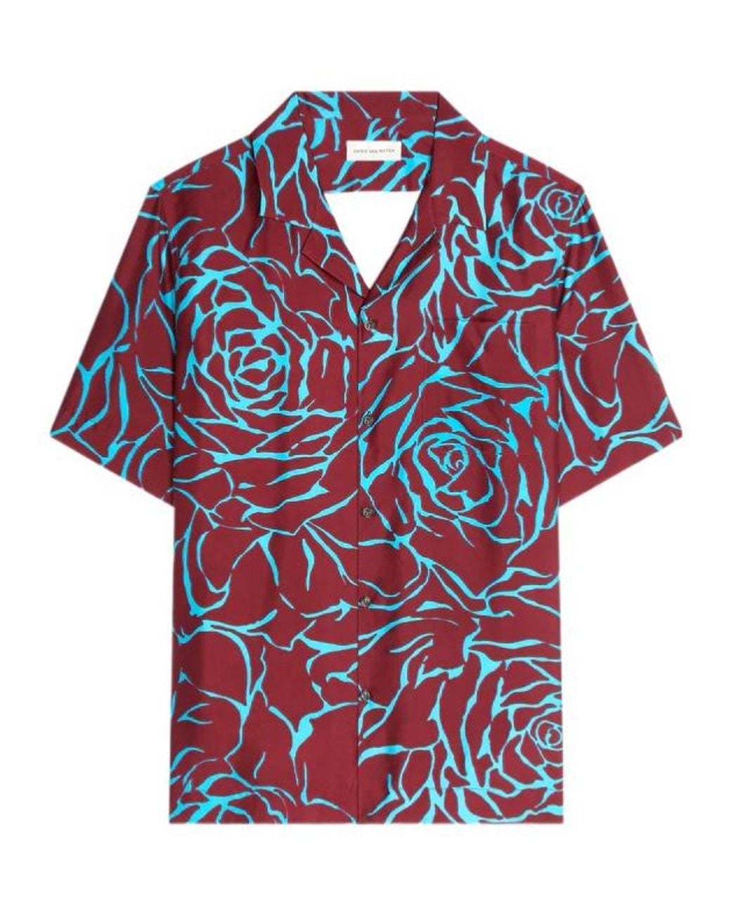 Dries Van Noten Red Abstract Pattern Shirt for men