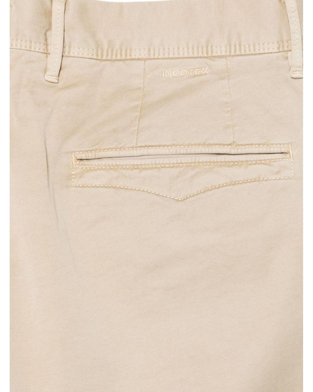 Incotex Natural Casual Trousers With Belt Loops for men