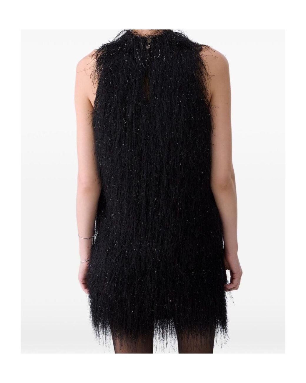 Liu Jo Black Tassel-Decorated Top