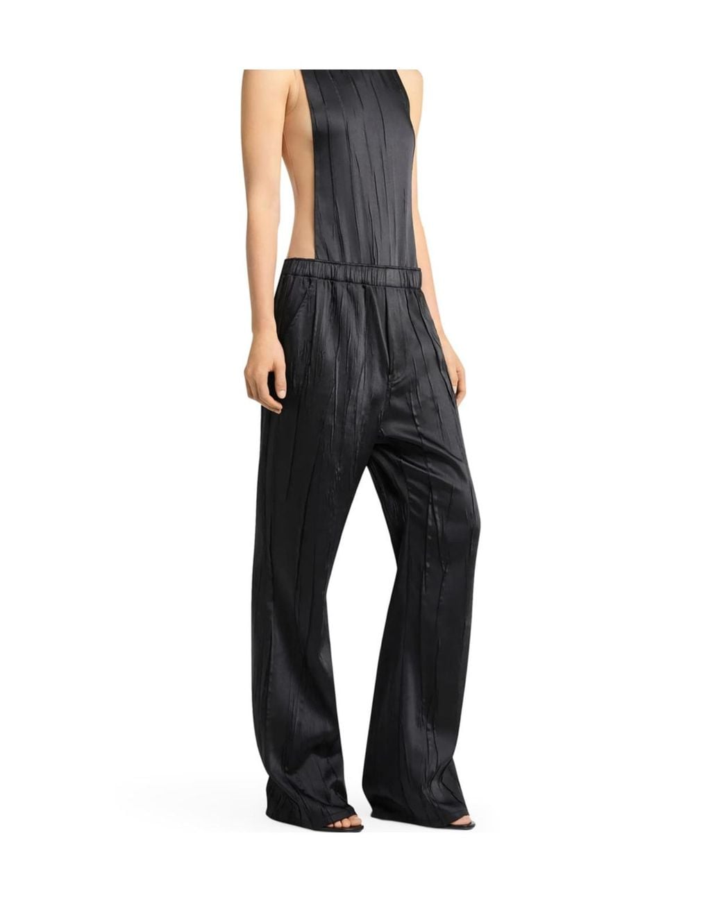 Courreges Blue Crinkled Trousers