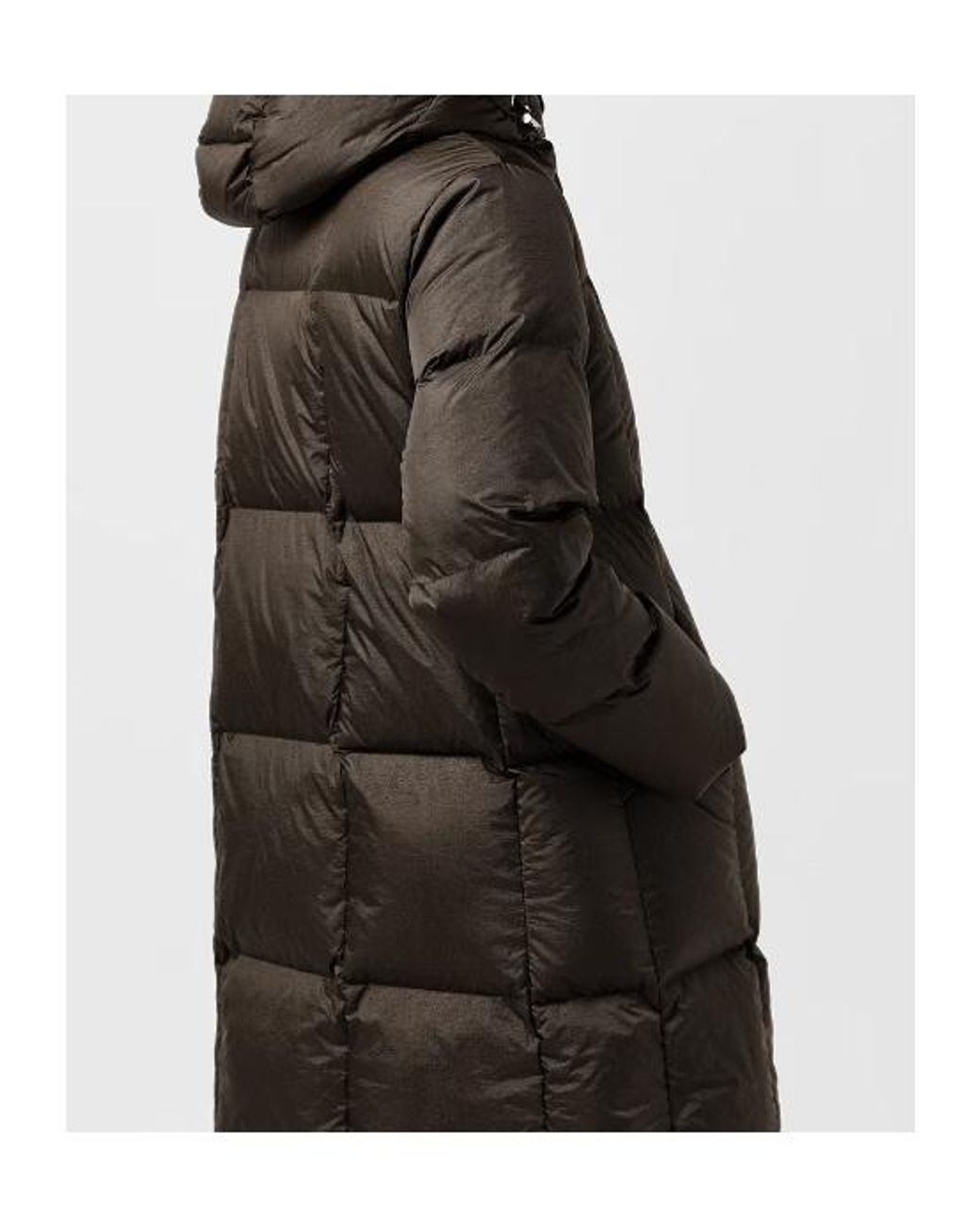 Varley Gray Long-Sleeved Long Cotton Coat
