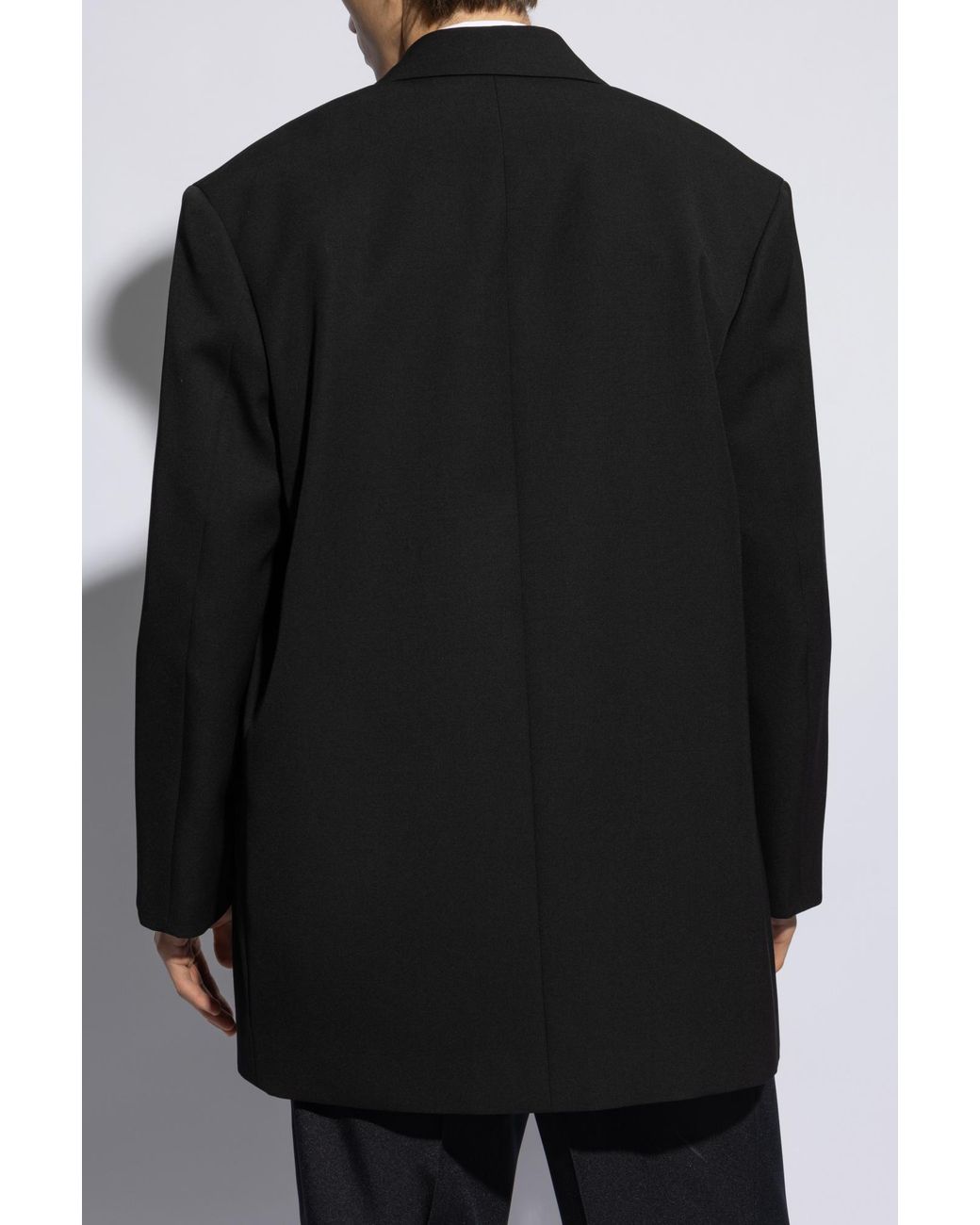 Jil Sander Black Concealed Button Coat for men