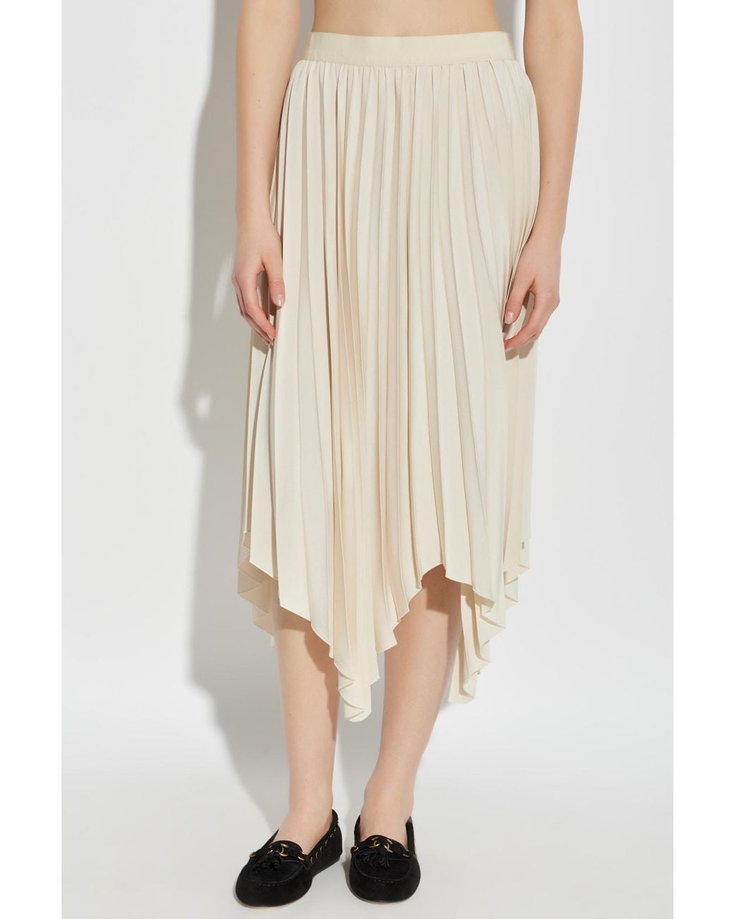 Isabel Marant White Felixa Asymmetric Hem Midi Skirt