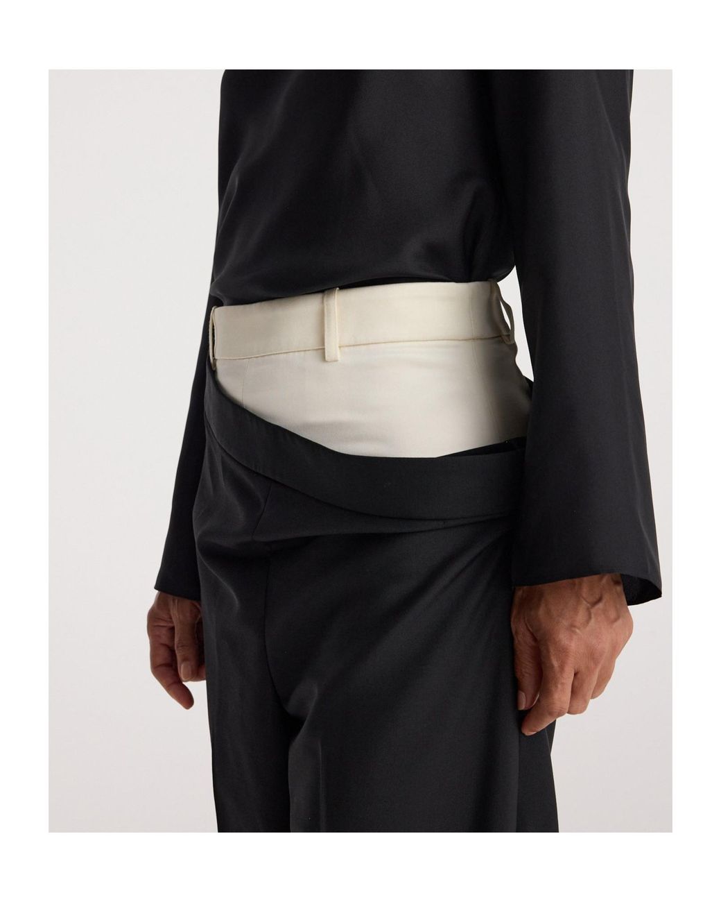 Rohe Black Double Waistband Trousers