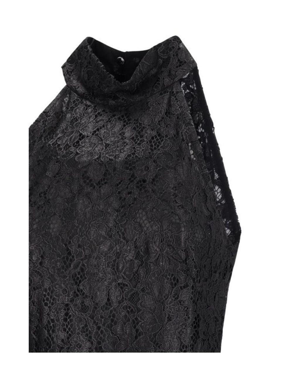 Blumarine Black Lace-Detailed Dress