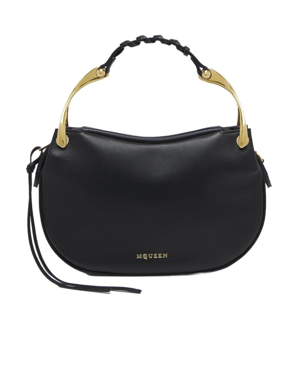 McQueen Black Wishbone Mini Tote Bag