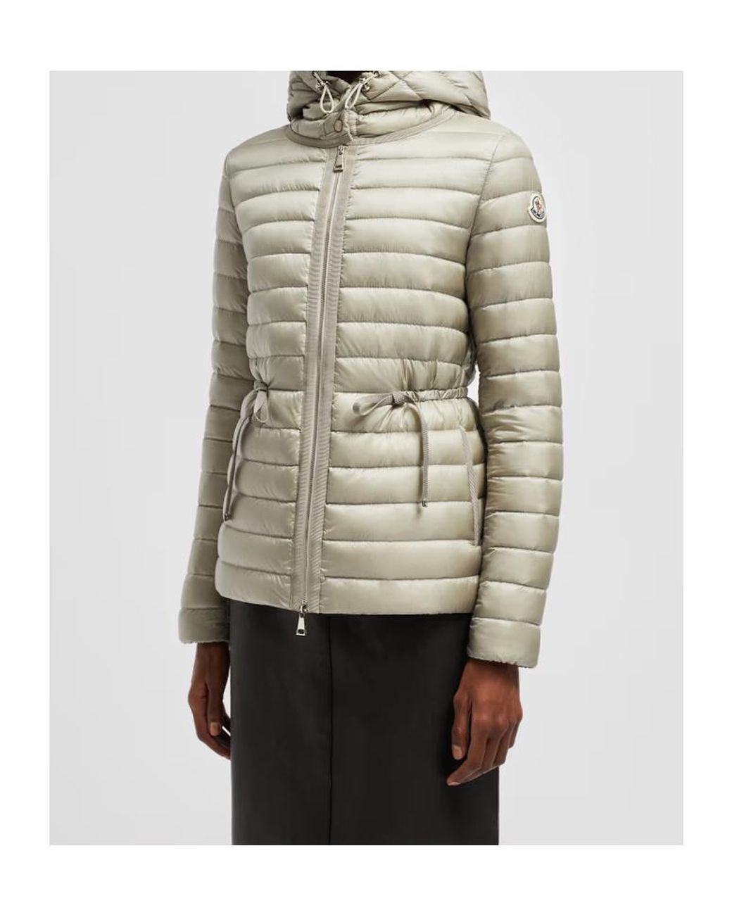 Moncler Gray Raie Short Down Jacket