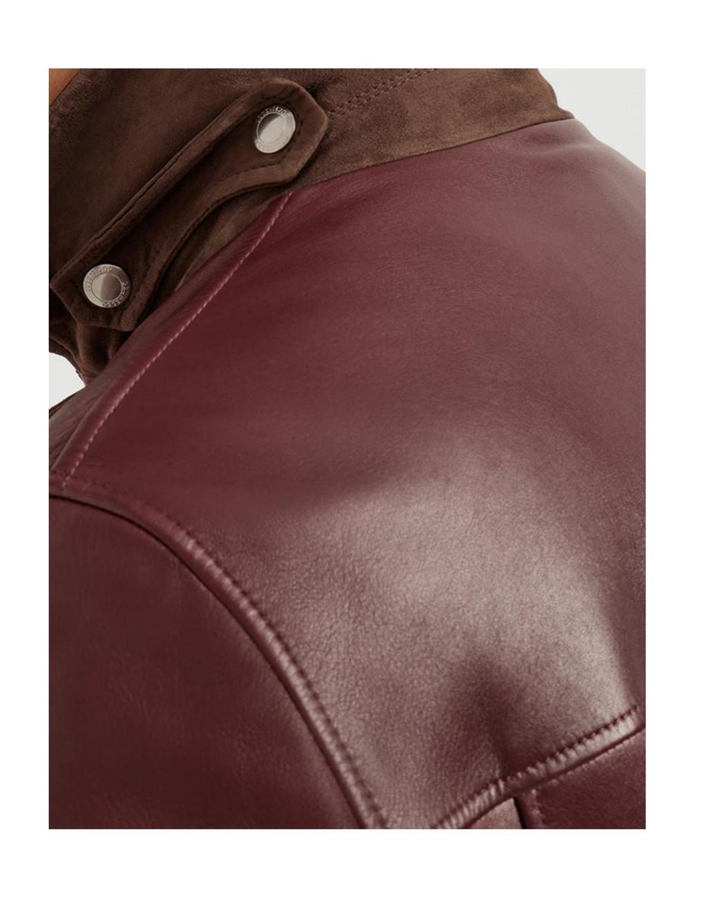 Brunello Cucinelli Brown Nappa Leather Field Jacket for men