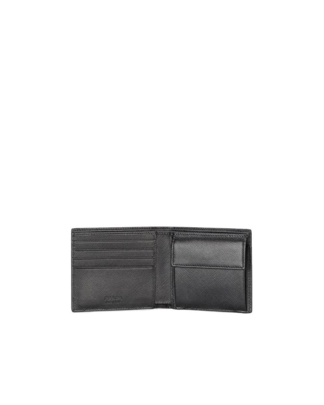 Prada Gray Saffiano Bifold Wallet for men
