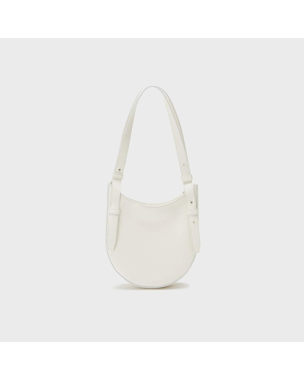 Coperni White Mini Logo-Buckle Tote Bag
