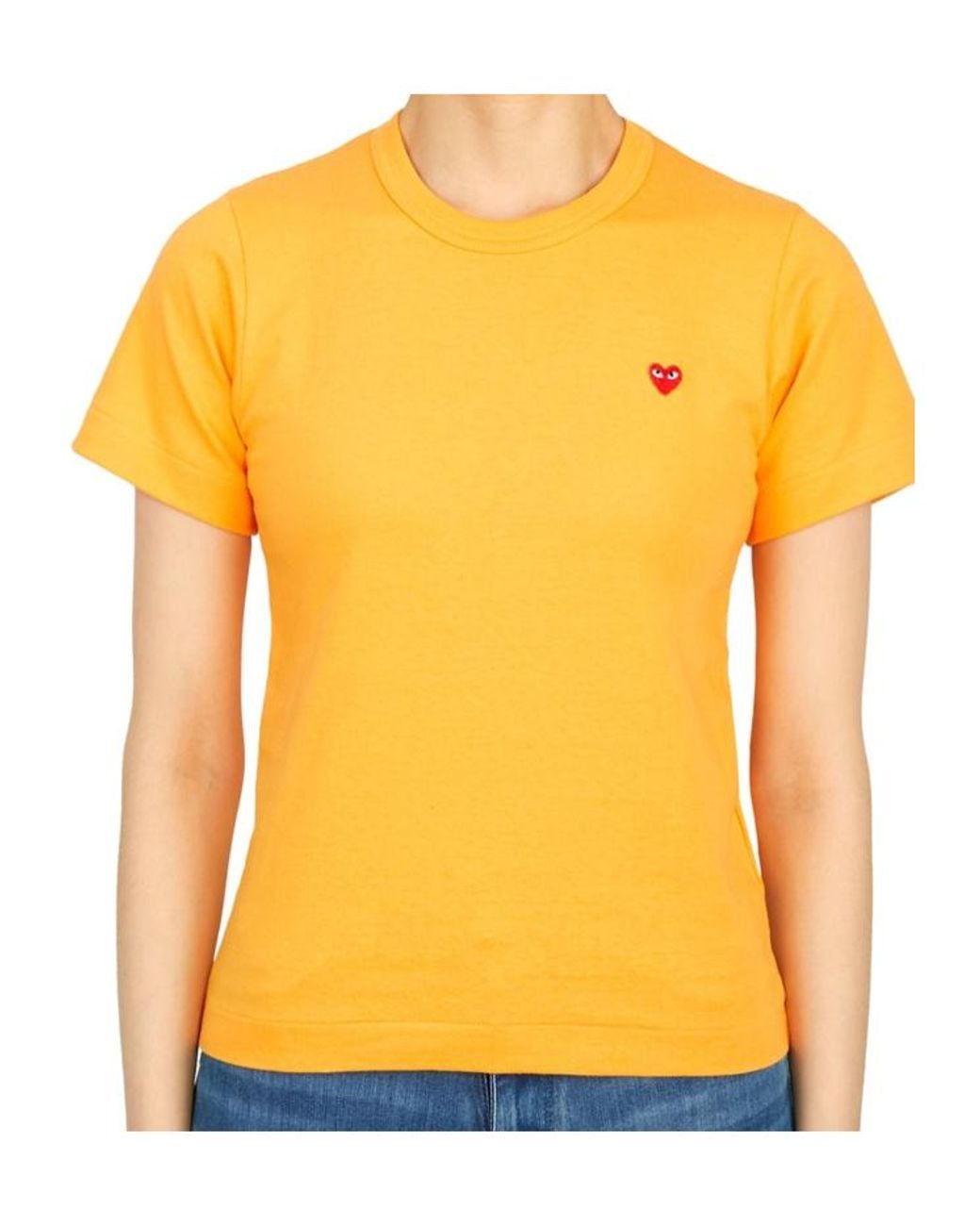 COMME DES GARÇONS PLAY Yellow Short-Sleeved T-Shirt