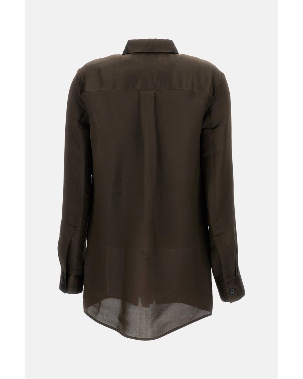 Khaite Black Auryn Button-Down Twill Top