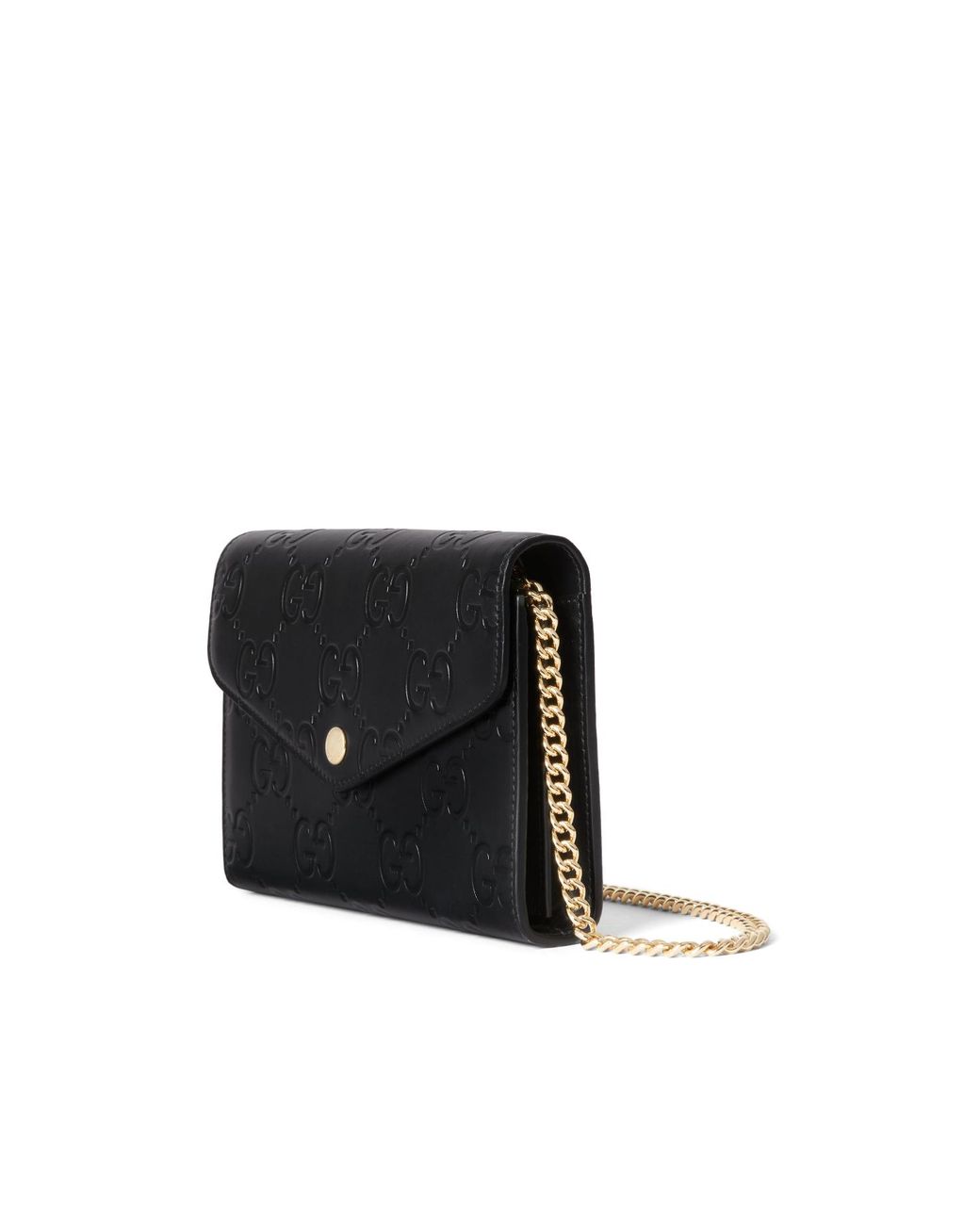 Gucci White Gg Chain Wallet