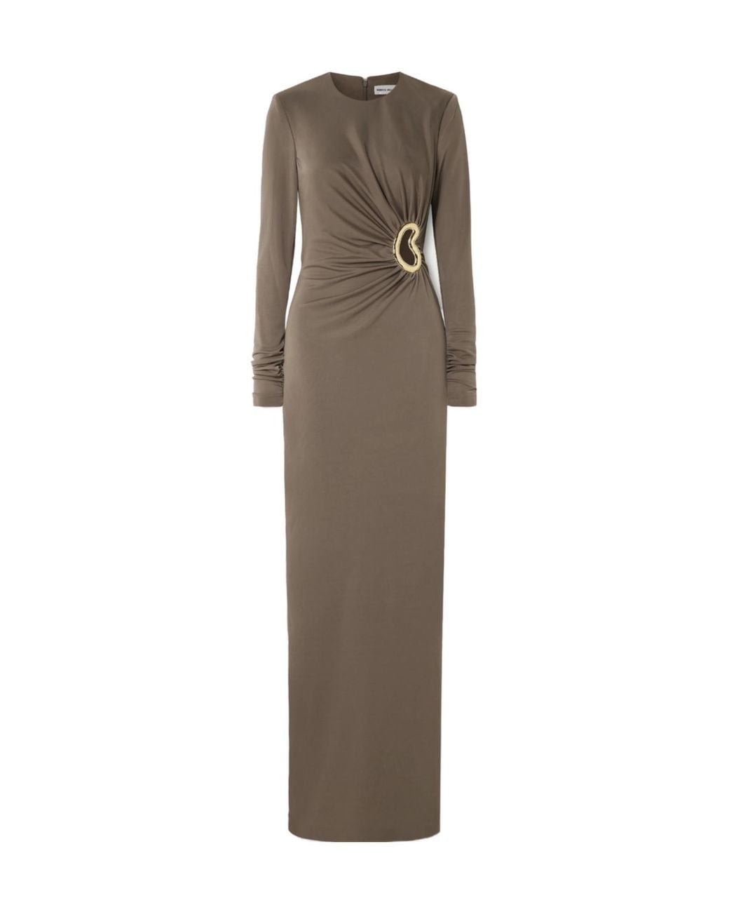 Rebecca Vallance Natural Gathered Stretch-Jersey Gown