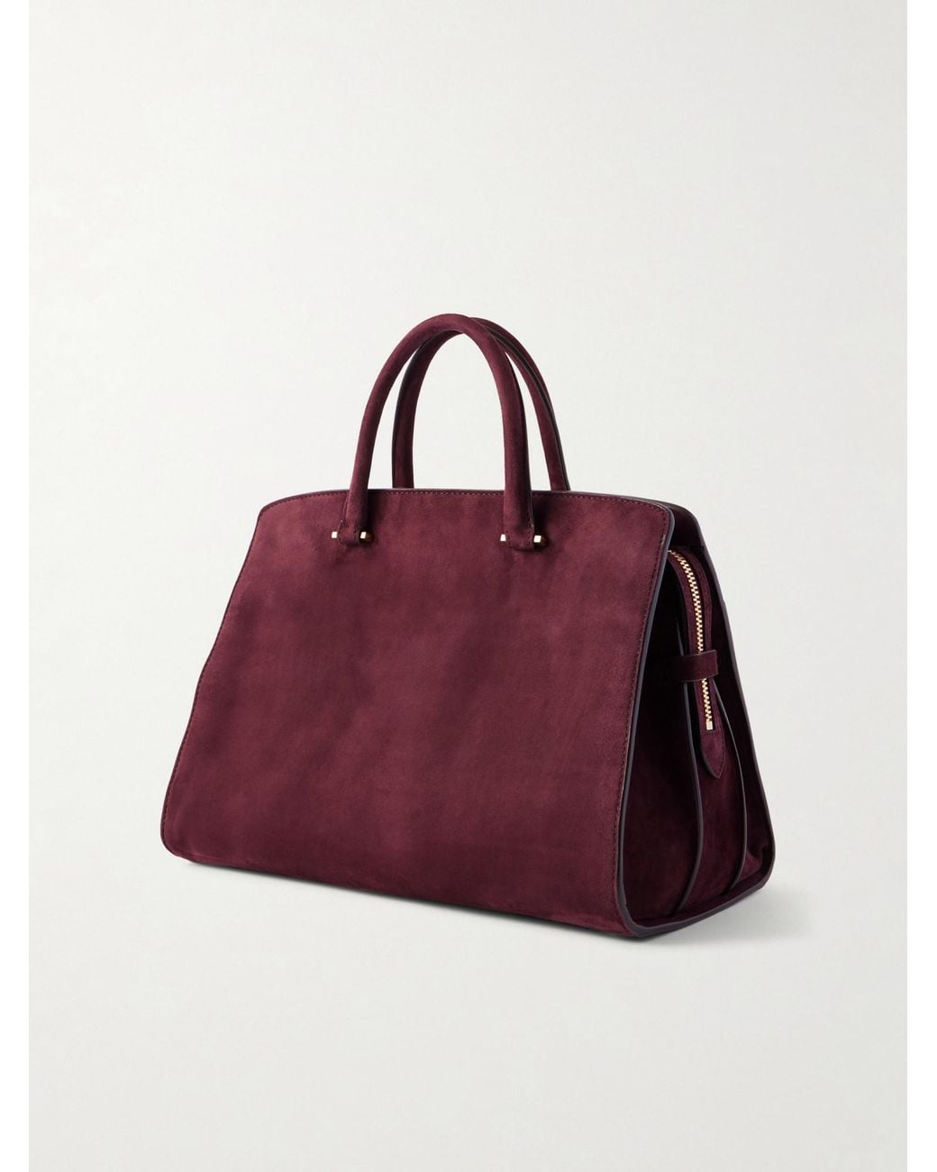 Metier Red Private Eye Medium Suede Tote