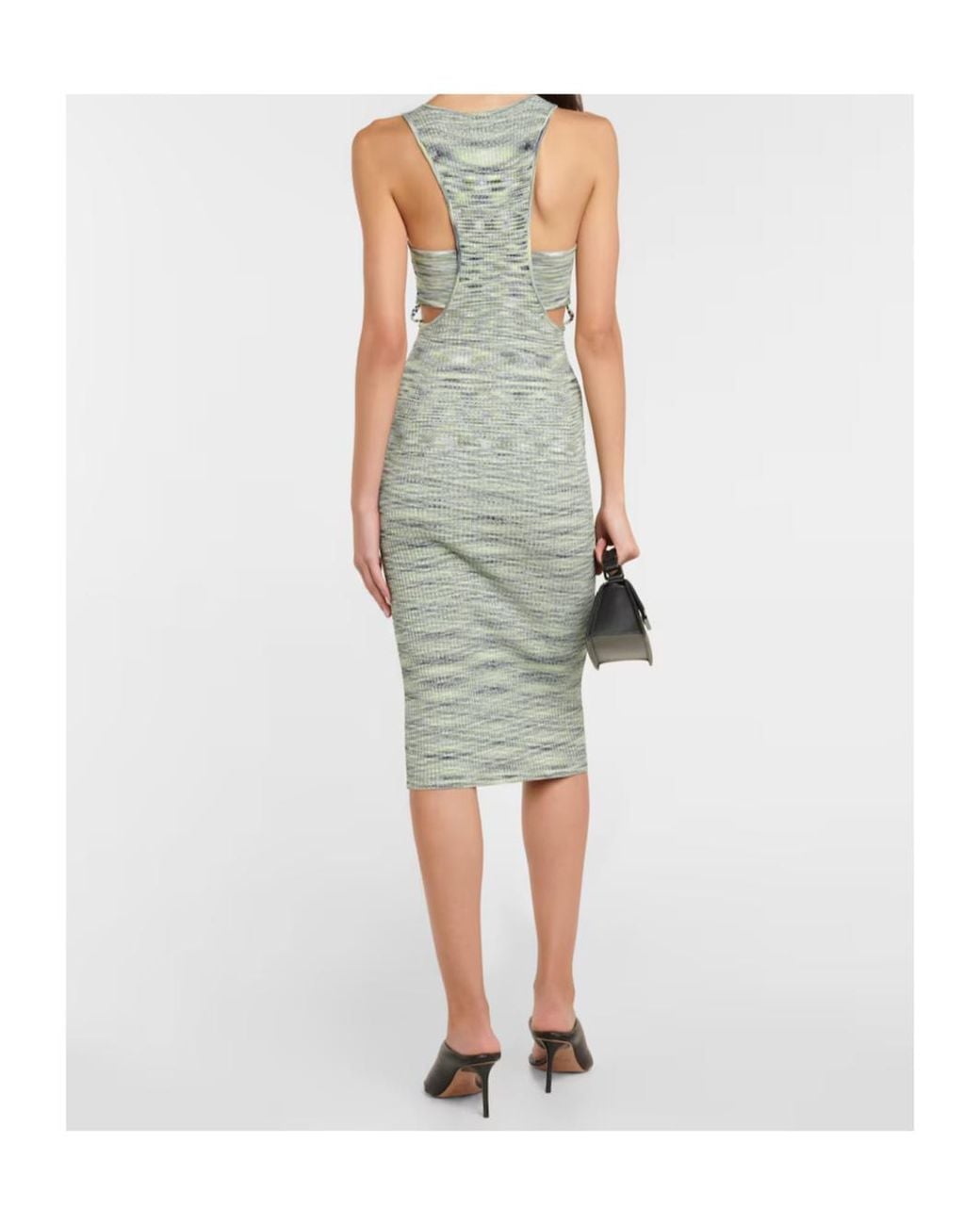 Jonathan Simkhai Green Striped Sleeveless Dress