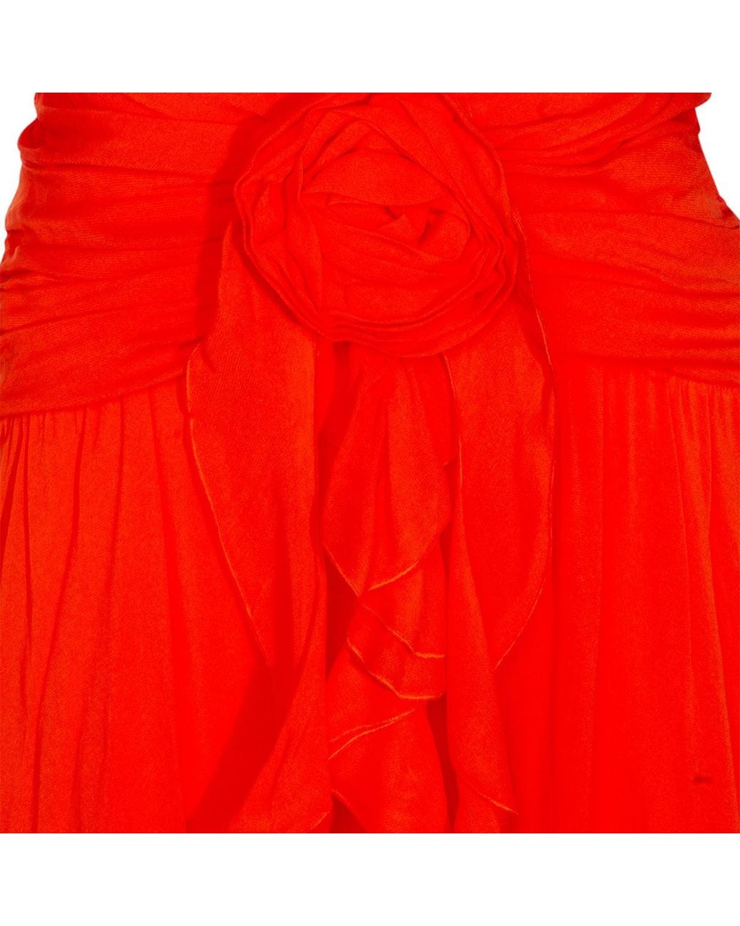 Blumarine Red V-Neck Open-Back Dress