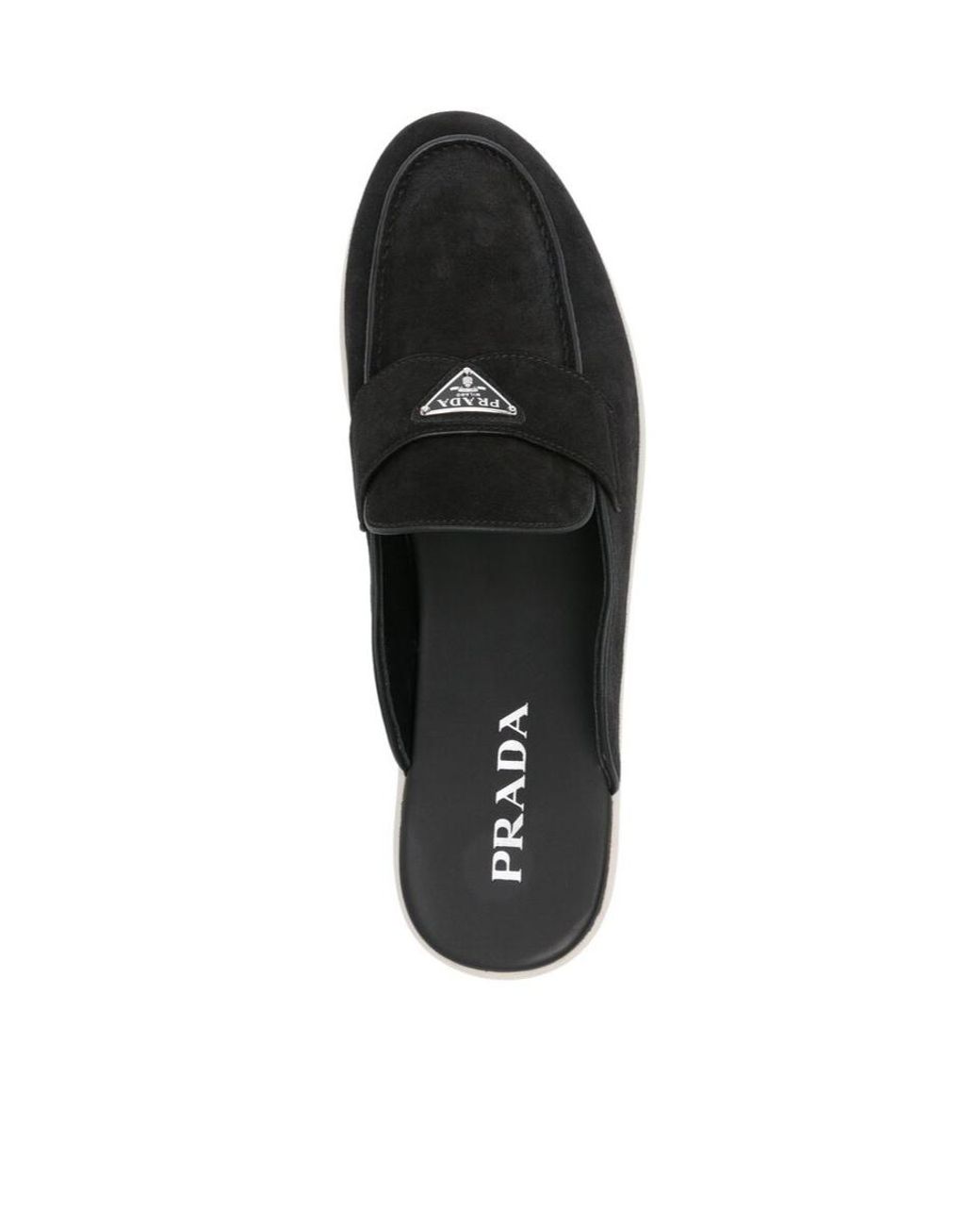 Prada Black Suede Slippers for men