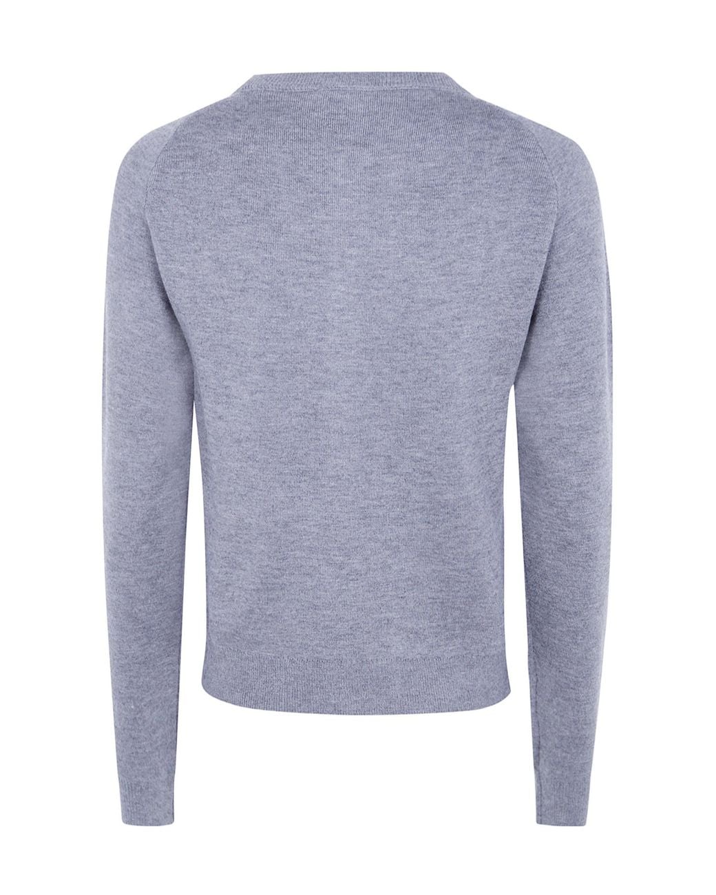 Seventy Blue Button-Up Round-Neck Cardigan