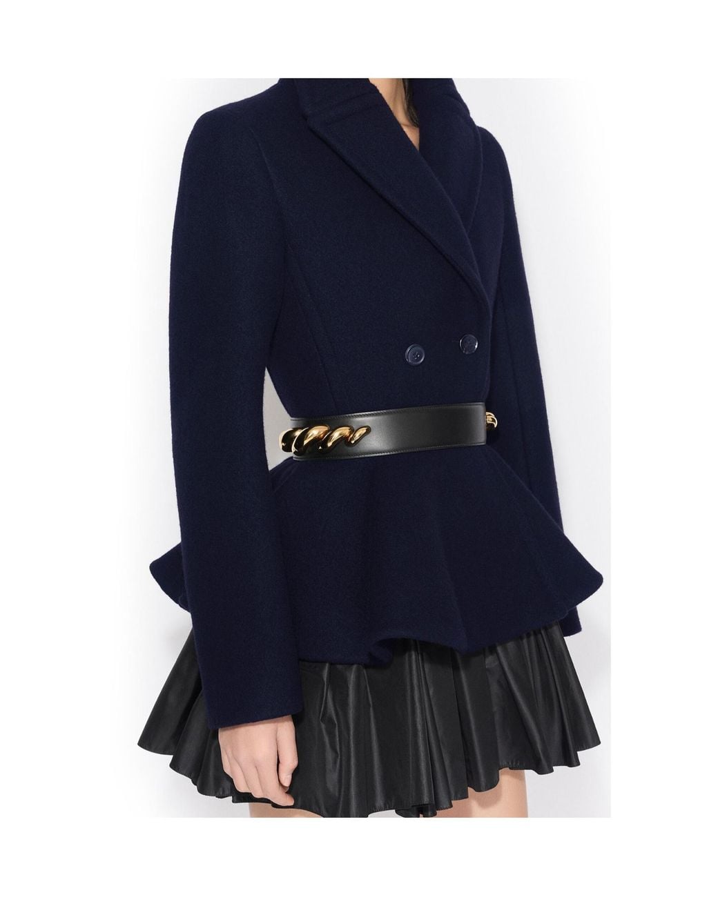 Alaïa Black Pleated A-Line Mini Dress